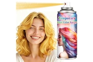 AOAZXBB Gold Hair Spray Temporary Hair Color Spray,1-Day Washable Temporary Dye for Christmas Party Halloween Cosplay-Gold,120 ml