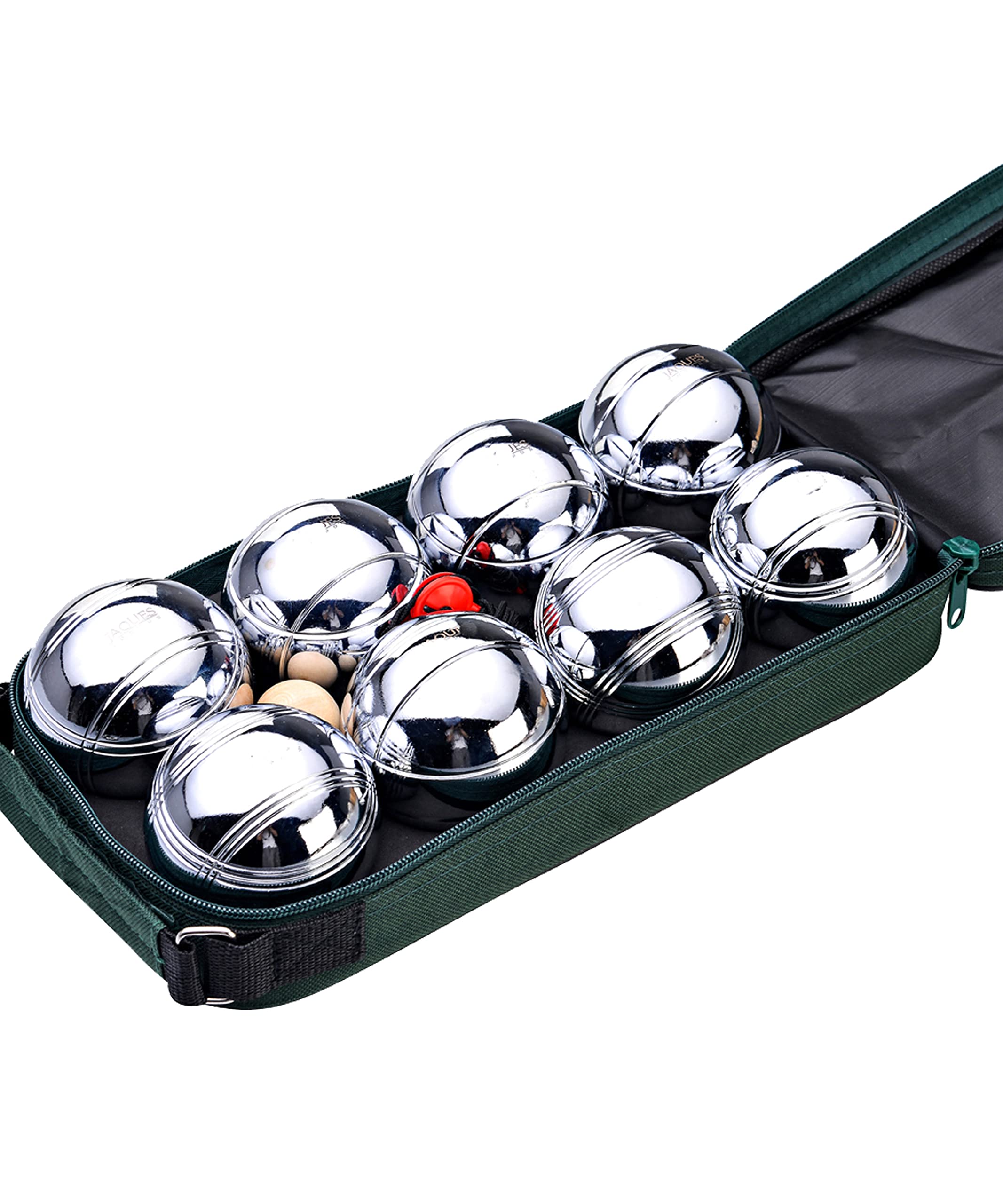 Jaques of London Boules Set | 8 Metal Boules with Wooden Jack in Canvas Carry Case | Traditional Outdoor Garden Game | Since 1795