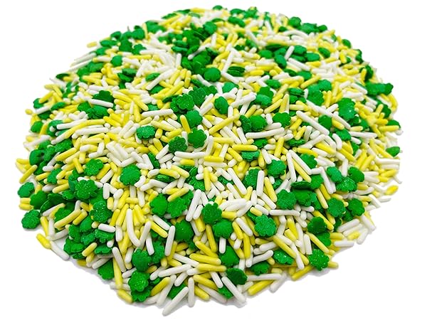 ST. PAT’S LUCK | GREEN SHAMROCK SPRINKLES W/WHITE...