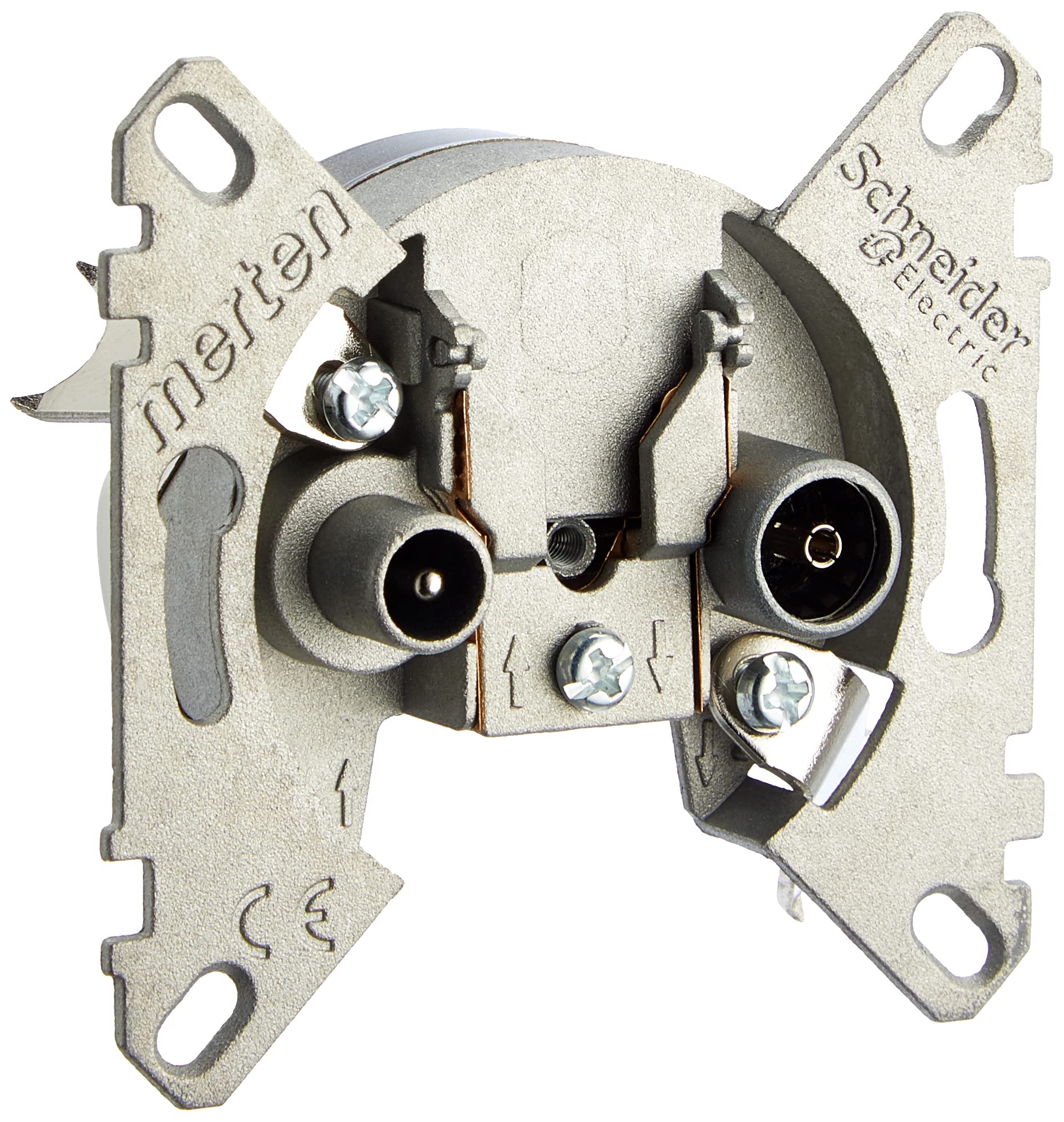 Schneider Electric Merten 466099 BK/Satellite Antenna Socket Flush-Mounted, TV-SAT -R Socket, 2-Way, Made in Germany