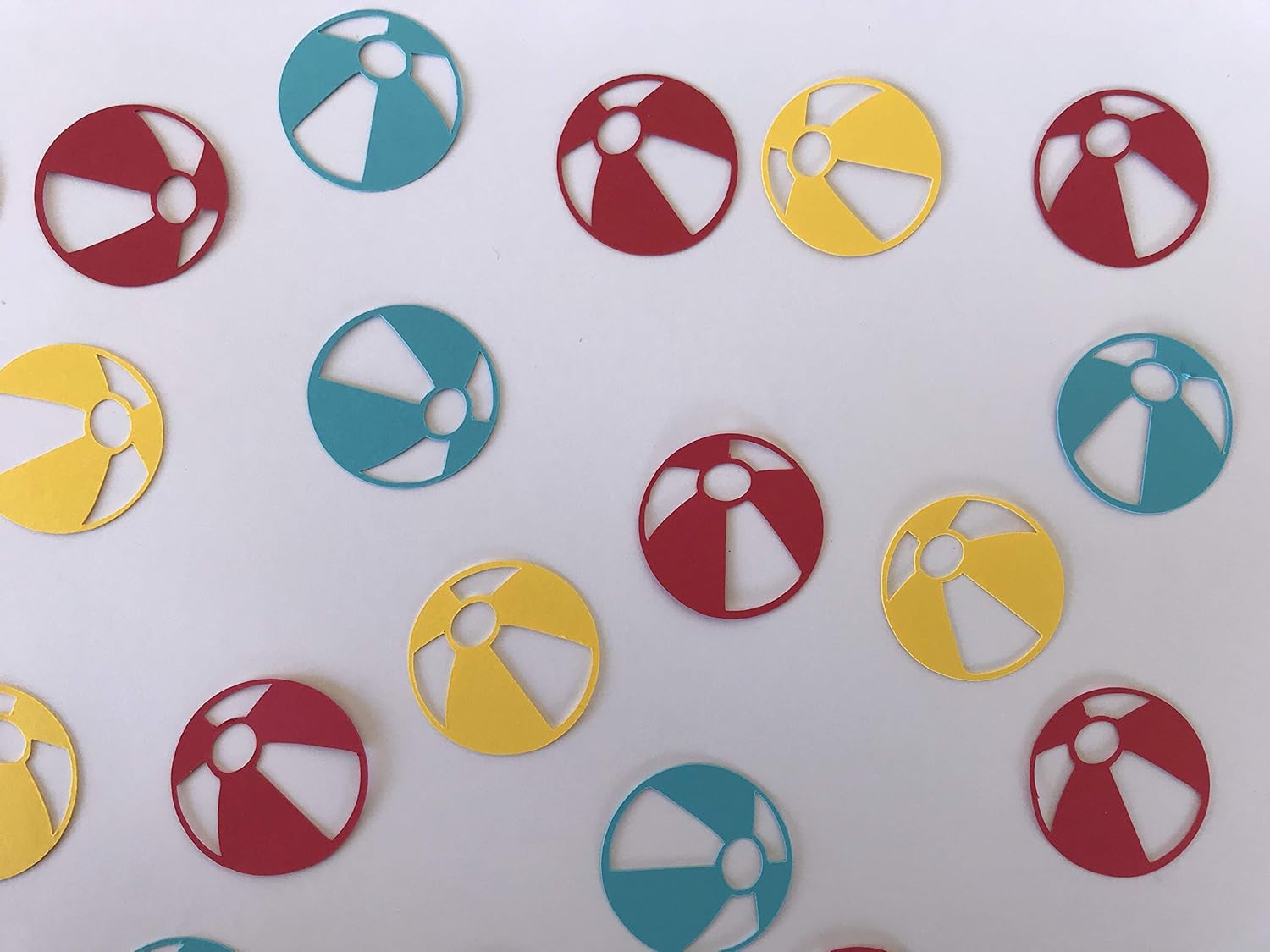Amazon Com Red Yellow Blue Beach Ball Confetti Beach Ball