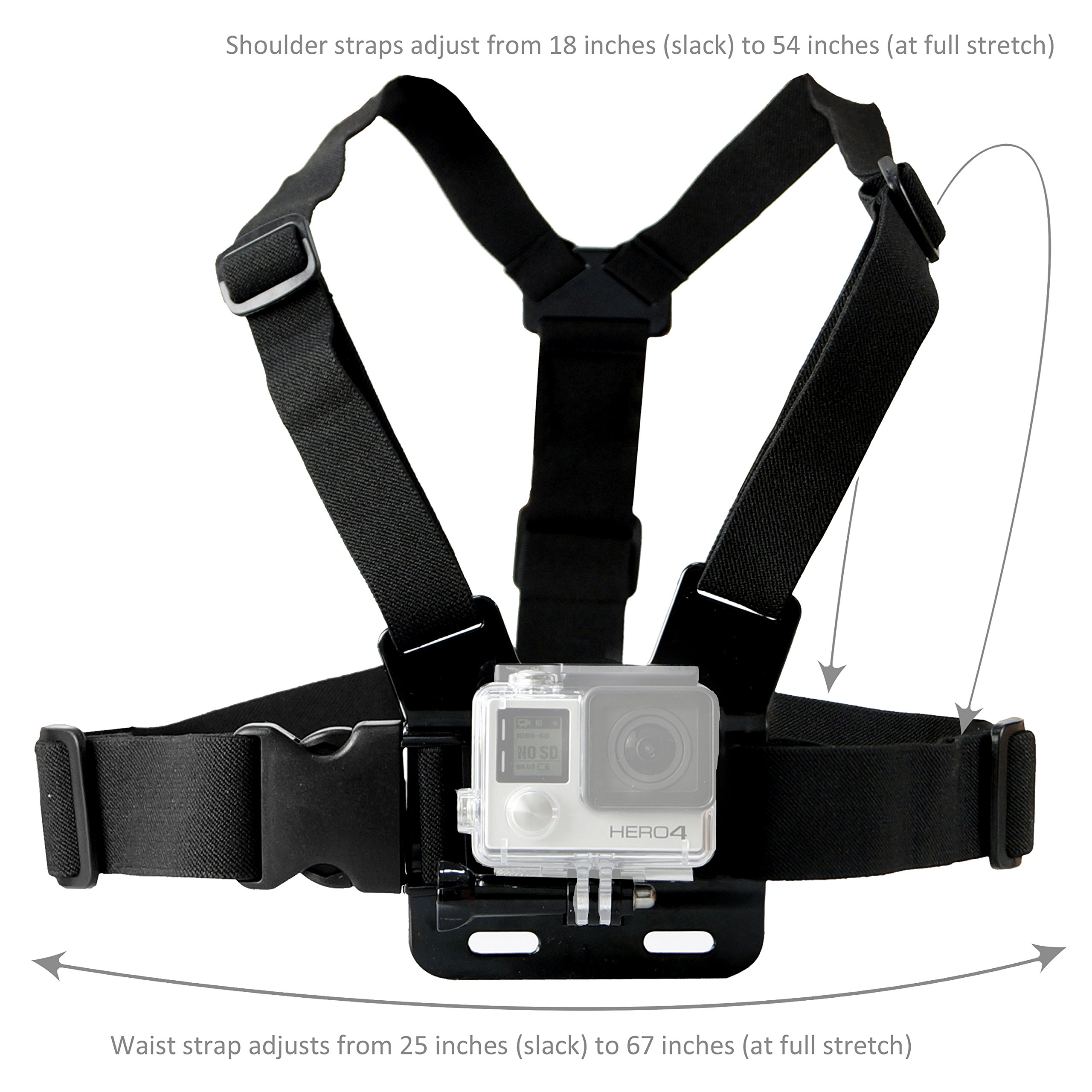 CamKix Chest Mount Harness Compatible with Gopro Hero 8 Black, 7, 6, 5