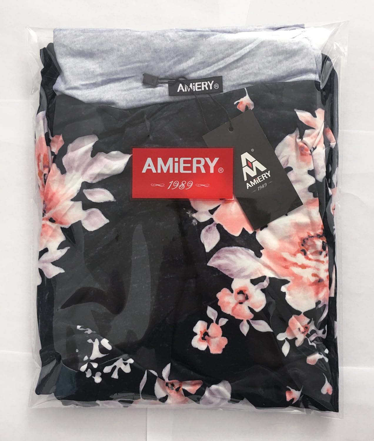 AMiERY Women's Comfy Casual Pajama Pants Floral Print Drawstring Palazzo Lounge Pants Wide Leg at  Women’s Clothing store