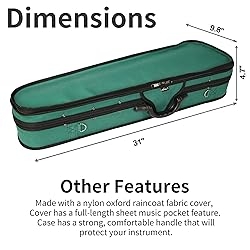 adm 4/4 Full Size Violin Hard Case Basic