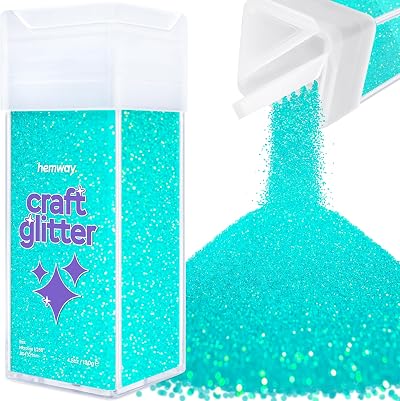 Hemway Fluorescent Blue Glitter Shaker 130g Microfine for Resin & Crafts