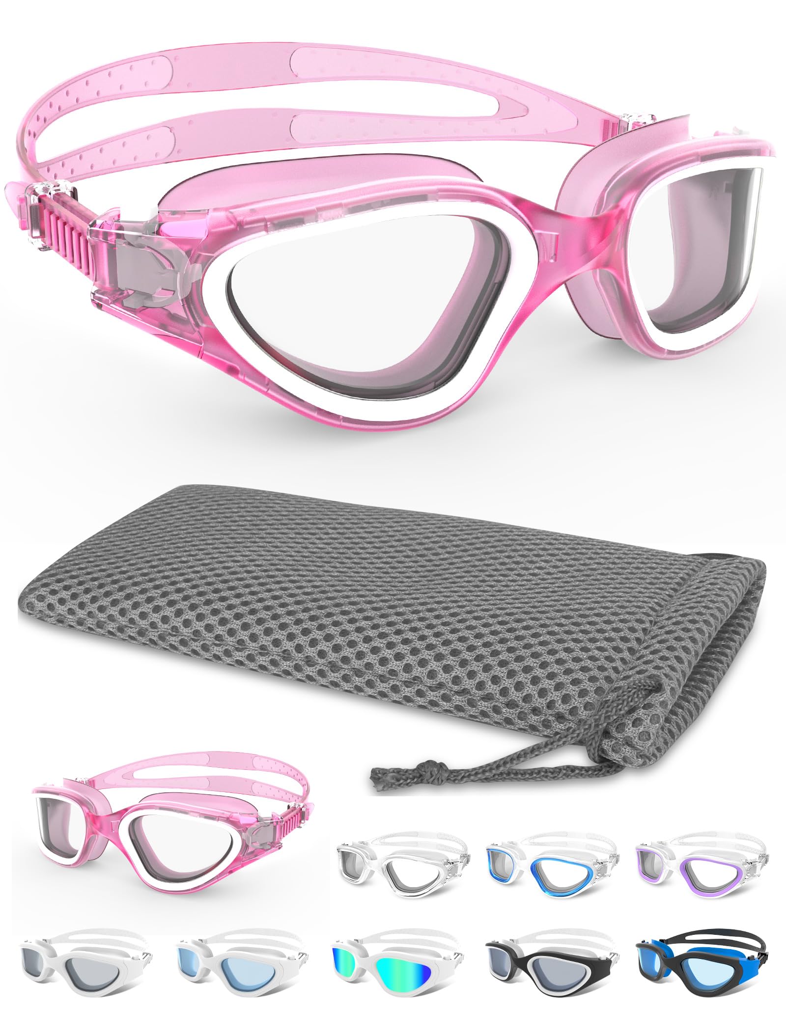 Winline Polarized Swimming Goggles Anti Fog Anti UV Anti Leak Comfortable Clear Non-polarized Swim Goggles for Adult Men Women Teenager