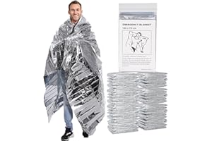 NICEGREEN LIFE Thermal Foil Sauna Blanket, Far Infrared Therapy for Detox & Weight Loss,Survival and Preparedness, Retains up to 97% of Body Heat, 55in x 83in Mylar Sheets, (Pack of 10 pcs)