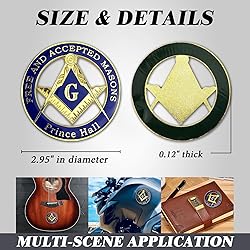 ASmileIndeep Masonic Prince Hall Car Emblem Round