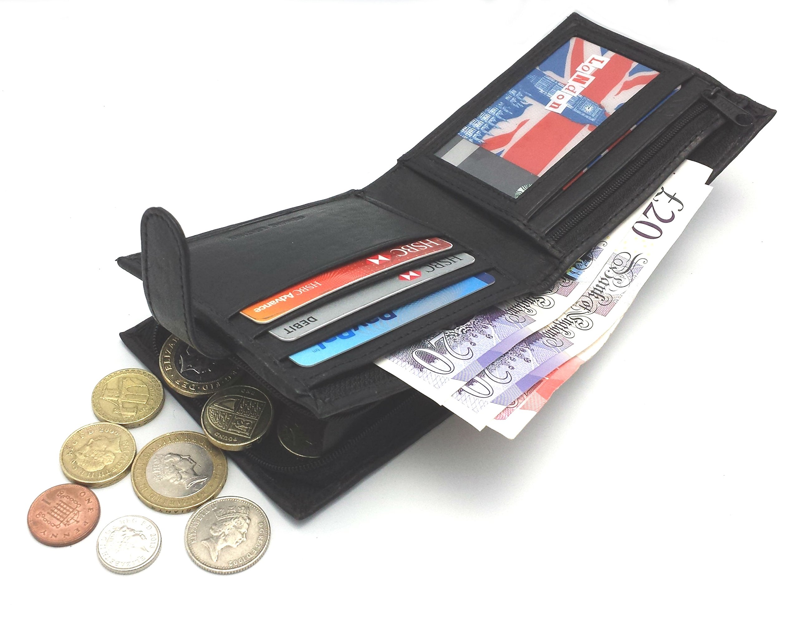 RFID BLOCKING MENS DESIGNER BUONO PELLE GENUINE REAL SOFT LEATHER