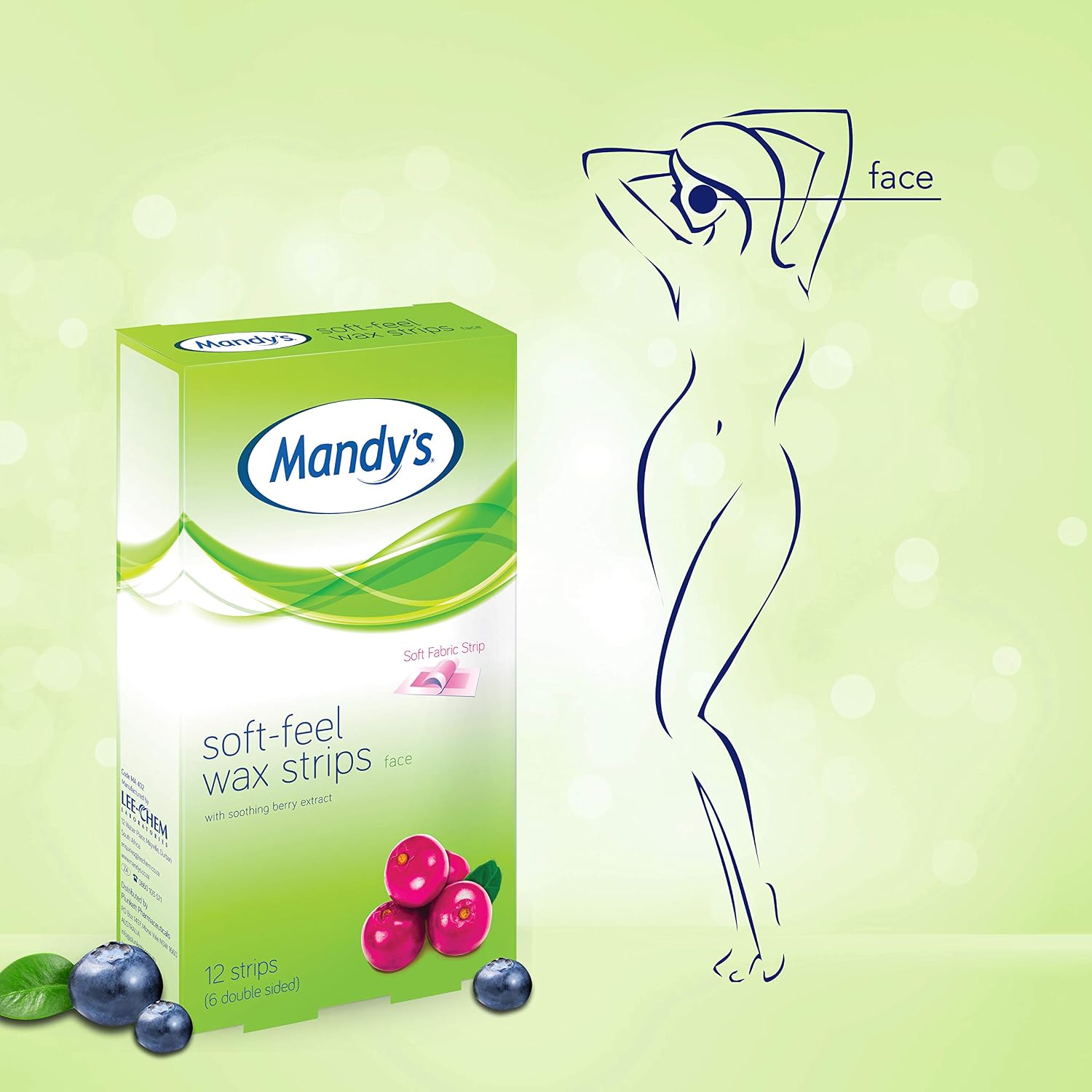 Mandy’s Soft Feel Wax Strips for Face - Hair Removal Facial Waxing Strips - 6 Double Sided Fabric Strips, 1 count (Pack of 12) - Image 5