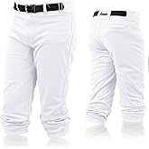 Franklin Sports Youth Baseball + Softball Pants - Knee High + Relaxed Fit Kids Baseball Pants - White, Black + Grey Pants