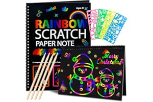 CVVDYCAGO Stocking Stuffers for Kids Teen Girls: Scratch Paper Art Crafts Back to School Teacher Supplies Game Party Favors Activities Toys for Boy Ages 3-12 Years Old Valentines Birthday Gifts 2 Pack