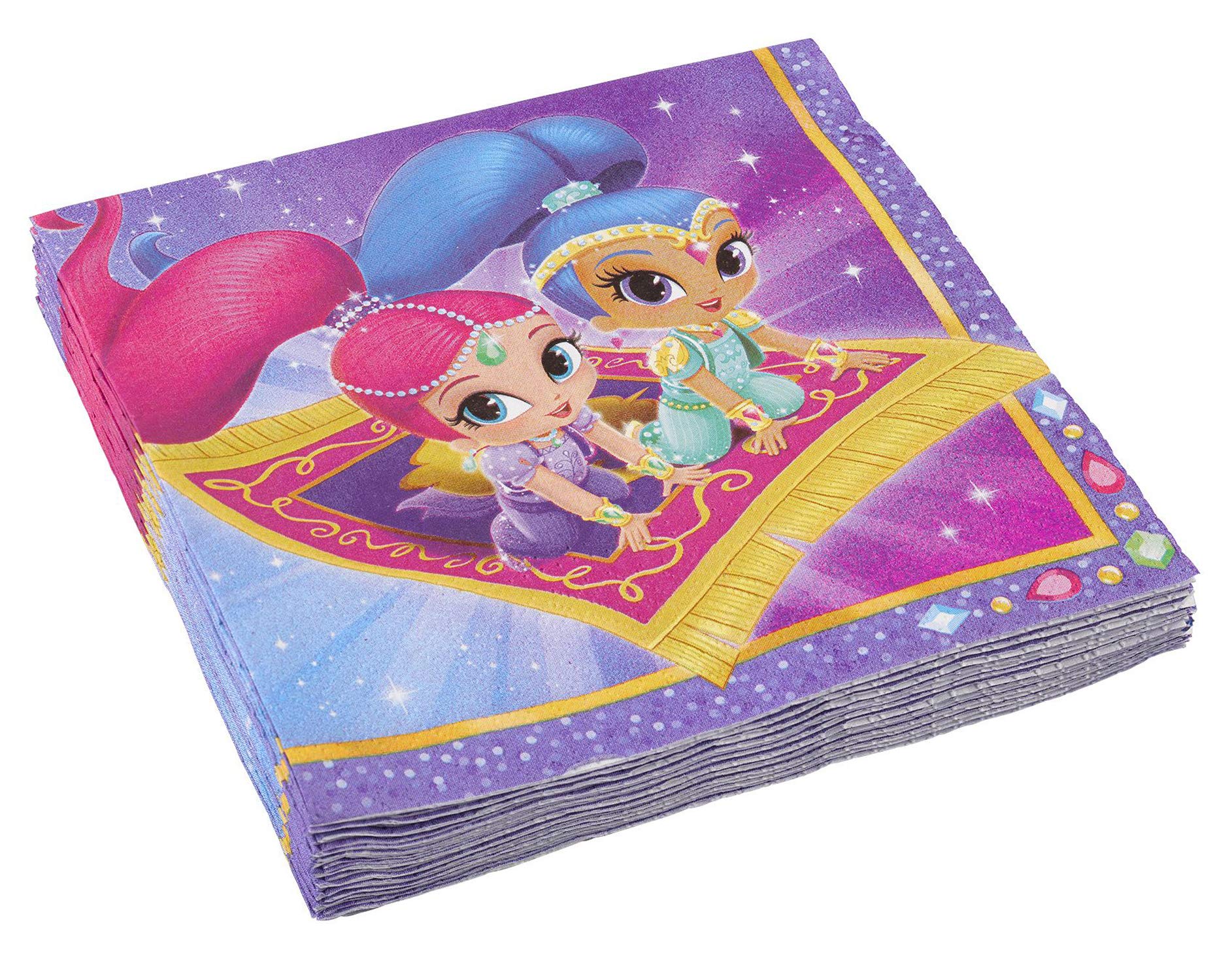 Amscan Shimmer & Shine Partyware 23cm Paper Party Plates Tableware for Kids