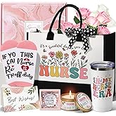 Nurse Gifts for Women Female, Nurse Practitioner Gifts for Women School Nurses Gift Basket, Funny RN Nurse Appreciation Gift Set Best Nurses Valentines Day Nursing Graduate Gifts w/ Canvas Tote Bag
