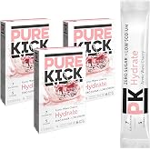 Pure Kick Arctic Wave Cherry Singles To Go Hydration Mix - Pack of 3 Boxes | 8 Servings Each, 24 Total Servings - Arctic Wave Cherry Zero Sugar Hydration Mix, Water Enhancer Packets - Just Add Water