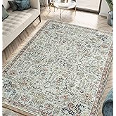 Keen Home Design 3x5 Rug - Machine Washable Entry Rug with Non-Slip Backing, Ideal for Enteryway, Kitchen, Bathroom, Laundry Room - Vintage, Easy Clean, Durable, Low Pile Rug - (3' x 5')