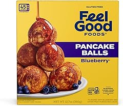 Feel Good Foods Gluten Free Blueberry Pancake Balls | Frozen Breakfast Snacks | 12.7 oz