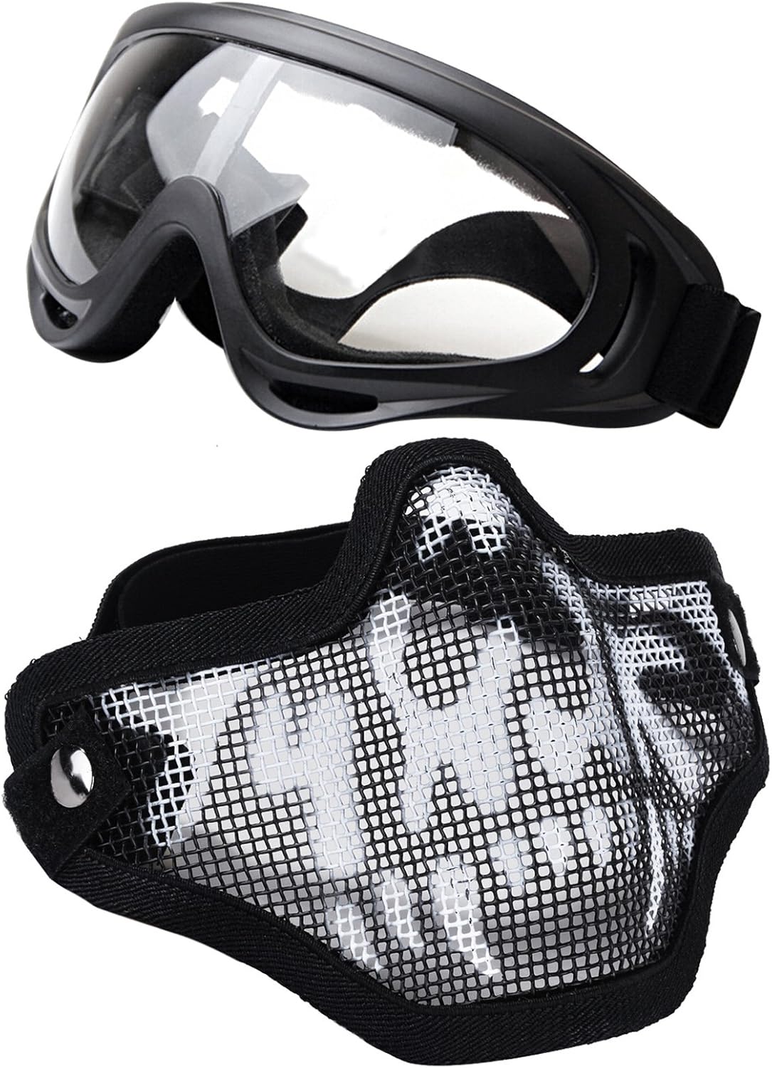 Paintball masking glasses, coofit airsoft mask, steel net and goggles