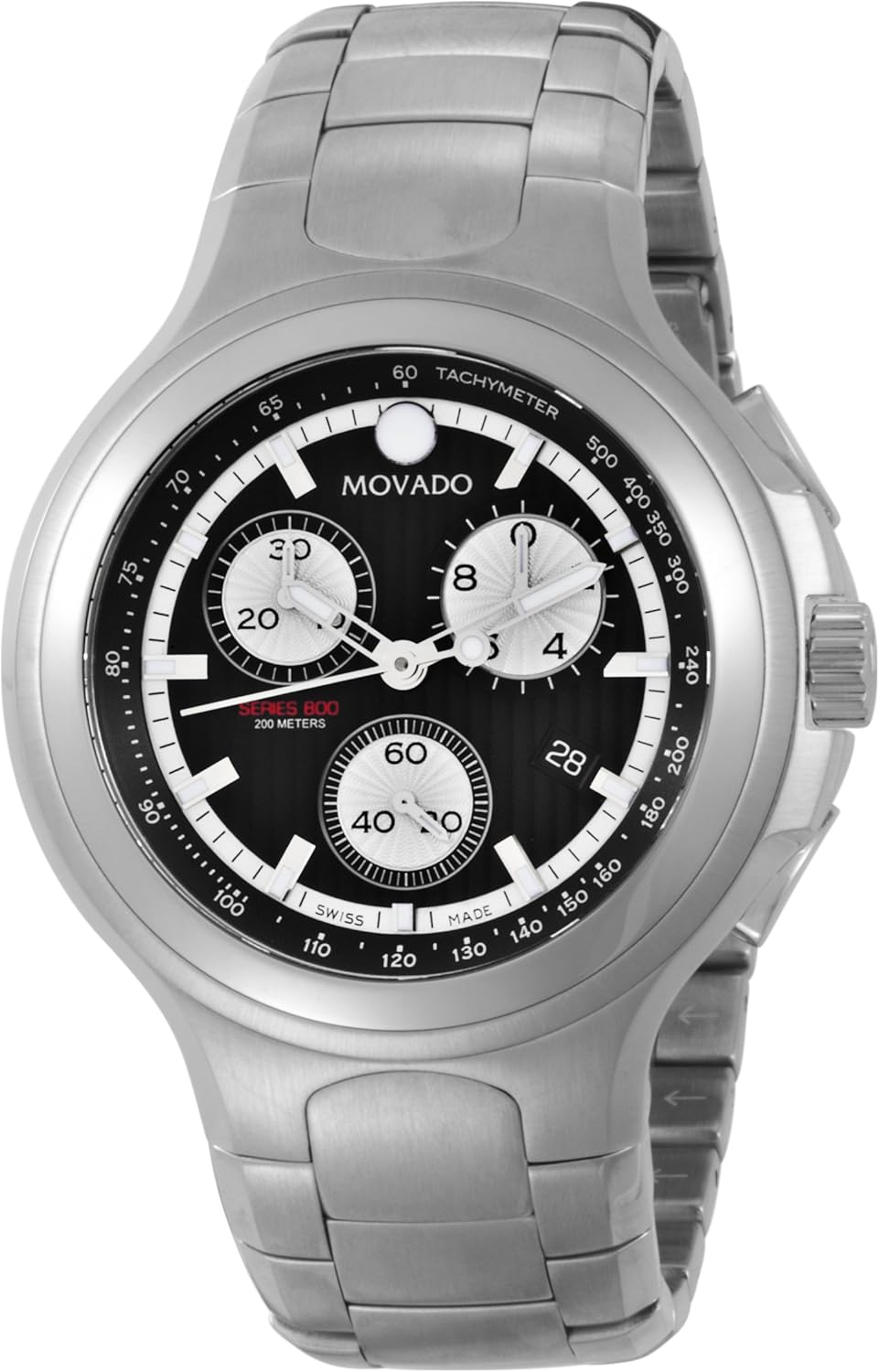 movado series 800 chronograph black