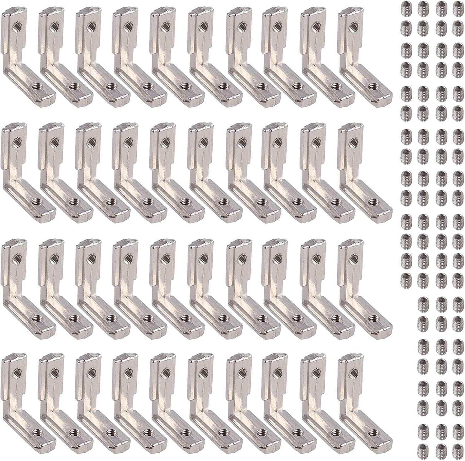 EYPINS 40 Pcs 25x25mm T Slot 2020 Aluminum Profile with 6mm Groove