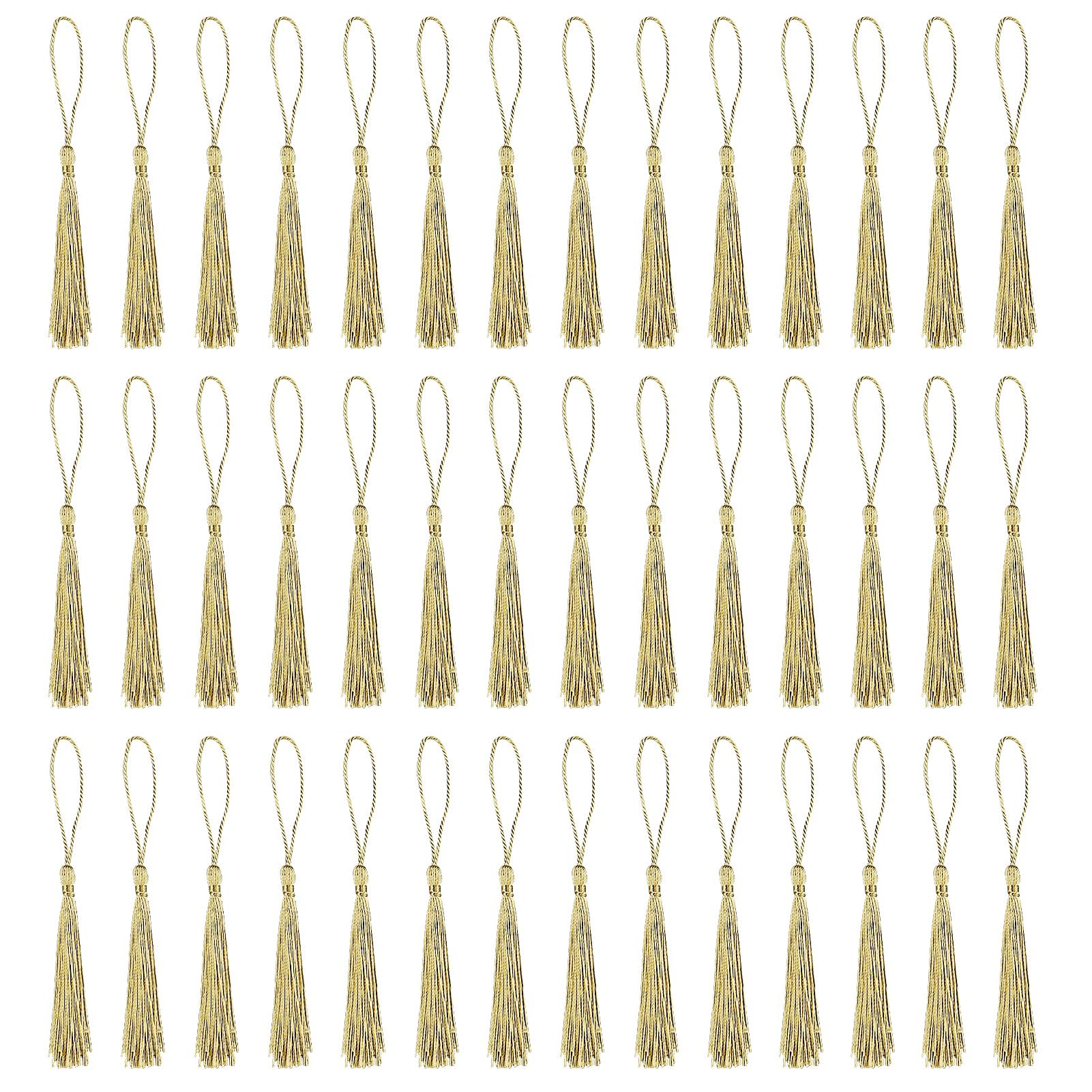 100 Pcs Silky Floss Bookmark Tassels,Champagne Handmade Soft Tassels, Bookmark Tassels, 13cm/5 Inch,For Diy Craft Accessory, Jewelry Making, Bookmarks