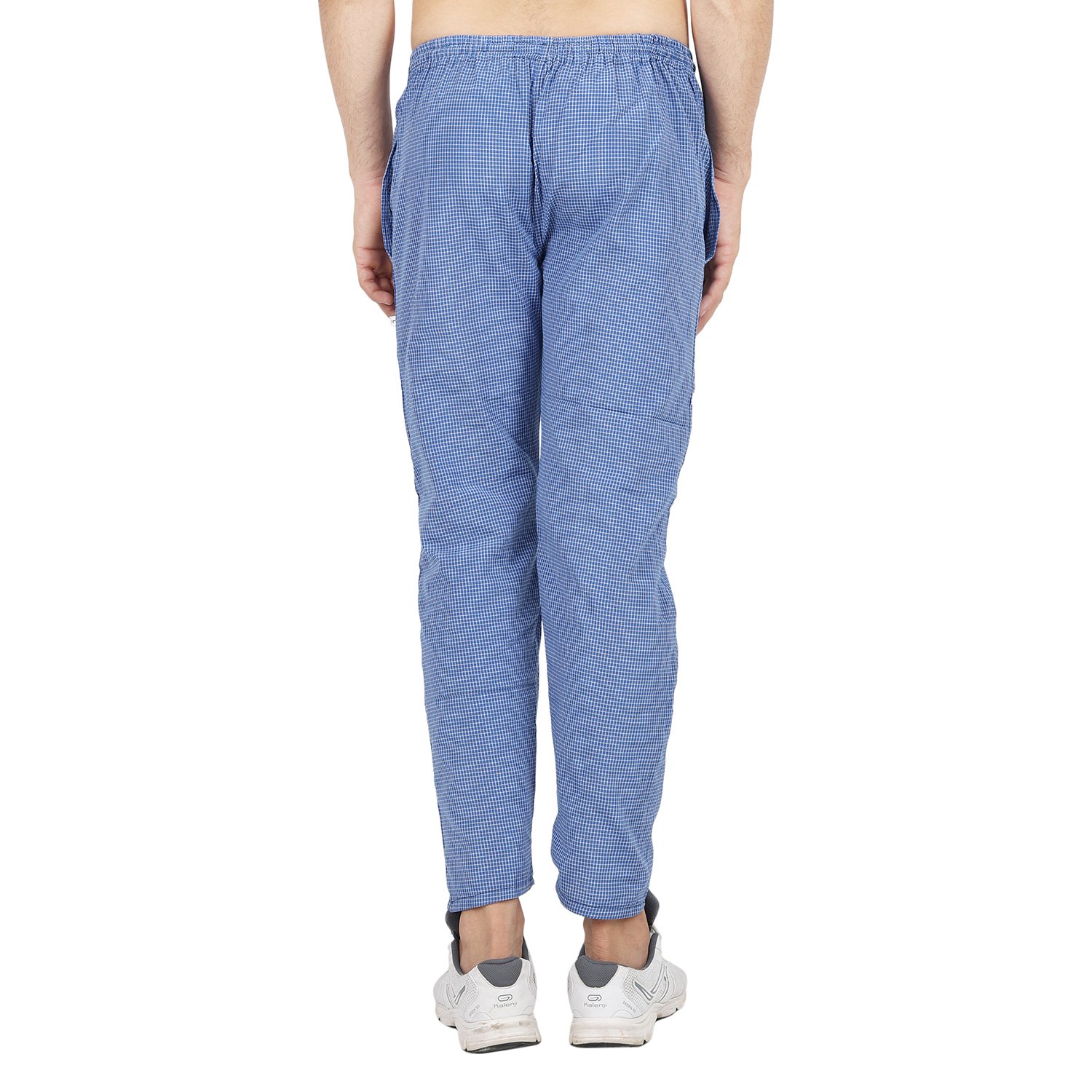 bis creations men's cotton checkered grey pyjama