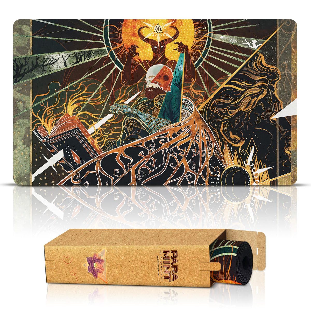 Paramint Demonic Tutor (Stitched) - MTG Playmat by Anato Finnstark - Compatible with Magic the Gathering Playmat - Play MTG, YuGiOh, TCG - Original Play Mat Art Designs & Accessories