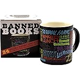 The Unemployed Philosophers Guild Banned Book Coffee Mug - Colorfully Lists 24 Famously Banned Books, Comes in a Fun Gift Box, 12 oz