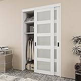 Paintable Sliding Closet Door 48" x 80", 5 Lite