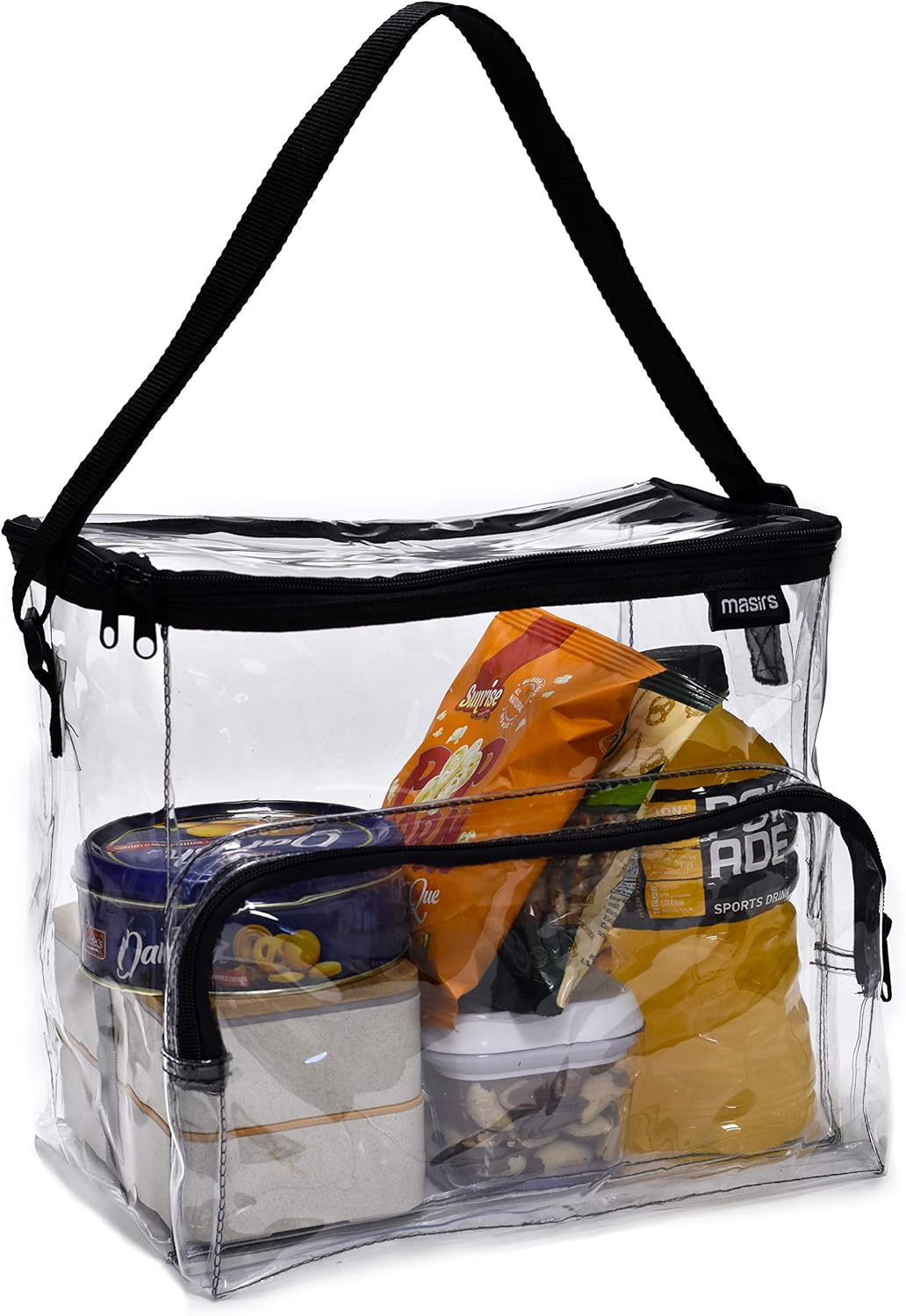 clear plastic lunch bag with handle