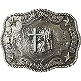 Nocona Men's Small Prayer Scalop Oval Buckle