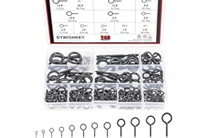 DYWISHKEY 240PCS 12 Sizes Black Zinc Plated Steel Eye Bolts Screw Eyes Assortment Kit