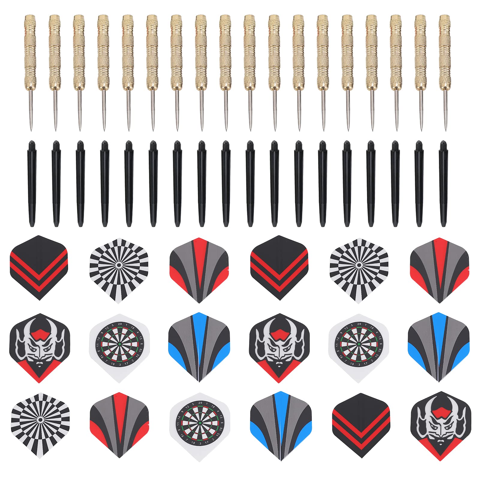 Cocoarm Steel Tip Dart Set Professional Heavy Darts Set Stable Flight Steel Tip Dart for Players of All Levels, Diversified Wings, Customized Grooves, Steel + Aluminum Material
