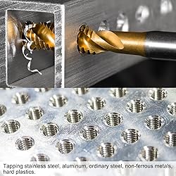 uxcell Spiral Flute Thread Taps, 5-40 UNC 2B Screw
