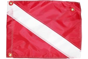 SGT KNOTS Nylon Alpha Diver Down Safety Flag - International Scuba Diving and Underwater Activities and More