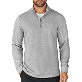COOFANDY Men's Quarter Zip Up Pullover Lightweight Mock Neck Sweatshirt Casual Long Sleeve Polo Shirt