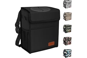 Car Trash Can Leak Proof Car Trash Bag Waterproof Car Garbage Can with Lid for SUV Front Seat Multipurpose Car Hanging for He