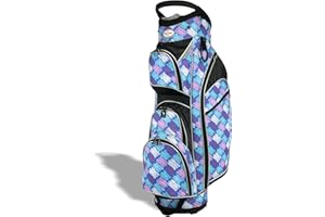 Womens Golf Bag - Taboo Fashions Lightweight Ladies Cart Bag, 14-Way, 7 Zippered Pockets, Rain Hood, Insulated Beverage Compa