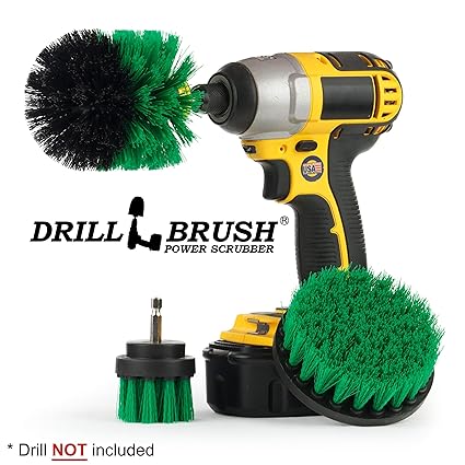 Drillbrush All Purpose Bathroom Surfaces Shower, Tub, and Tile Power Scrubber Brush Cleaning Kit