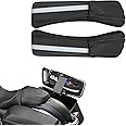 Rexmica 2pcs Hard Saddlebag Lid Organizers, Universal Saddlebag Lid Organizer Pouch Set 49cm Long Compatible with Harley Davi