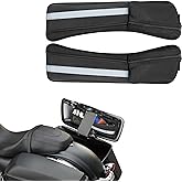 Rexmica 2pcs Hard Saddlebag Lid Organizers, Universal Saddlebag Lid Organizer Pouch Set 49cm Long Compatible with Harley Davi