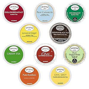 TWININGS K CUPS Tea Sampler Box - 10 Flavors ( 30 COUNT ) Variety Sampler Pack for Keurig K-Cup Brewers - Twinings English, Black, Green, Chai, Herbal Tea and more - Gift for Tea Lovers