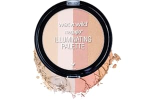 wet n wild MegaGlo Illuminating Blush Makeup Powder Palette, Catwalk Pink, Highlighter Face Make Up