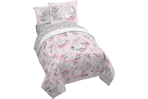 Jay Franco Kids Comforter Set Includes Sheets and Pillow Covers - Soft and Cozy Bed Set for Stylish Room Decor, Pink - Disney