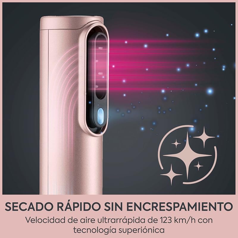 Válvula de ar - Tudo em Um Secador, Alisador, Styler e Difusor - Rosa