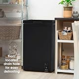 Abode 99L Freestanding Chest Freezer A99CF0E1B Black with Wire Basket & 4 Star view 8