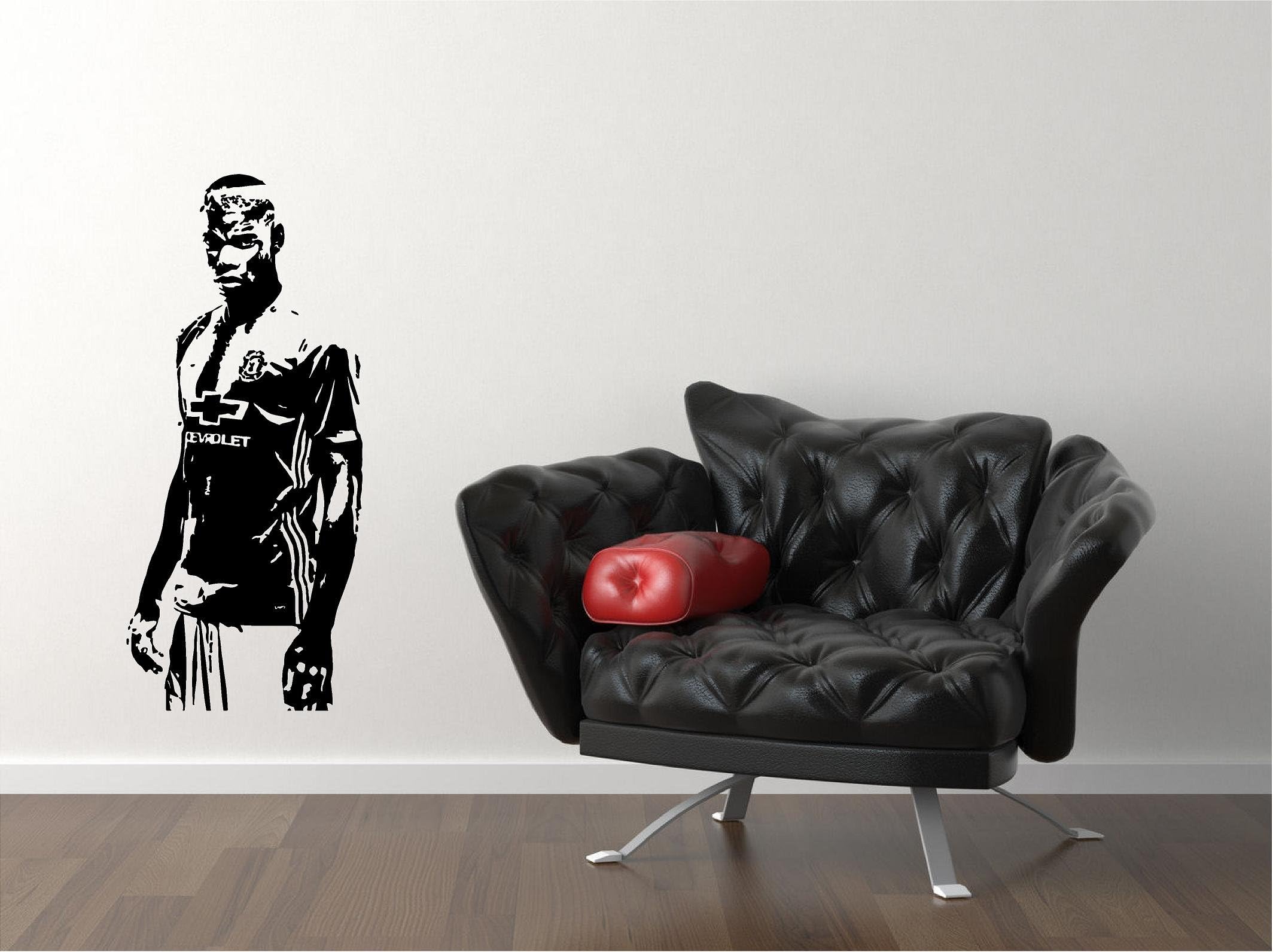 Paul Pogba Manchester United Football Player Wall Decal Wall Sticker Picture Large 125cm x 55cm