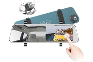 Mirror Dash Cam for Cars 1080P Rear View Mirror Backup Camera, 5'' IPS Full Touch Screen Front and Rear Dual Dash Camera with
