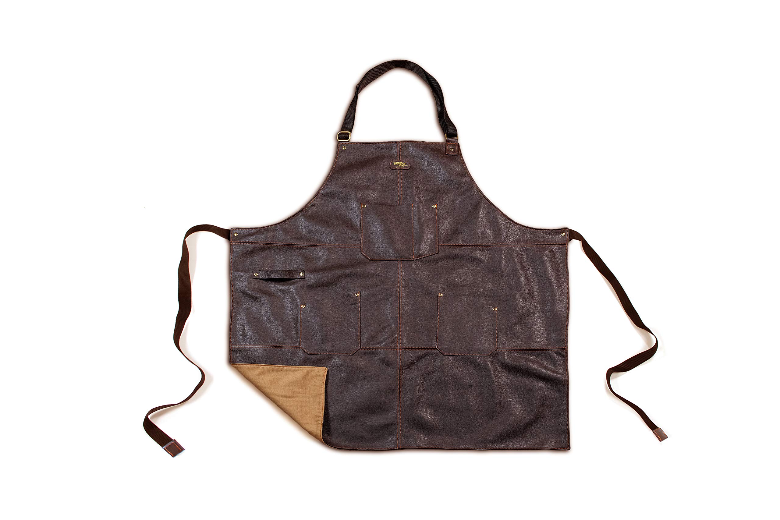 Bonzer Apron - Leather: Rockingham - Dark Brown