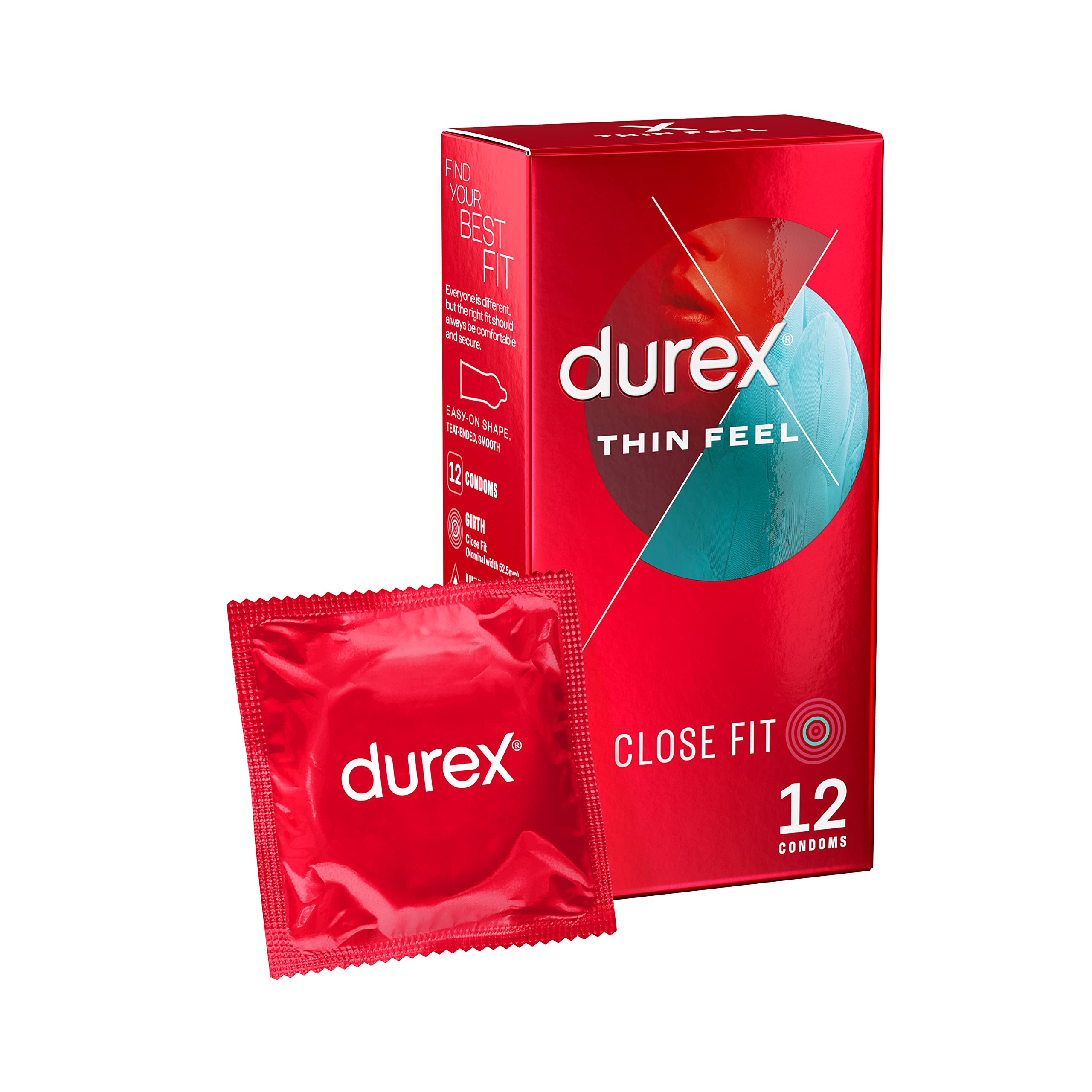 Durex Thin Feel Close Fit Condoms, 12 Pk